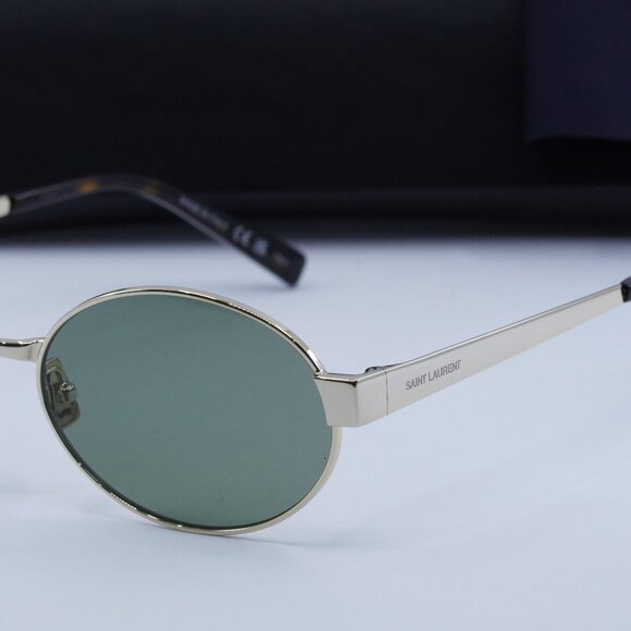 Final Price! Saint Laurent SL692 003 Gold Green Sunglasses - Picture 5 of 11